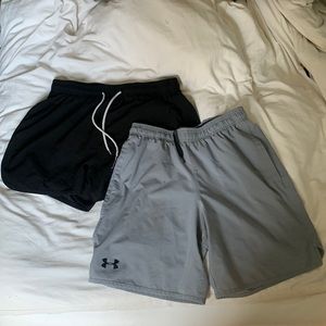 Mens small grey and black athletic shorts bundle